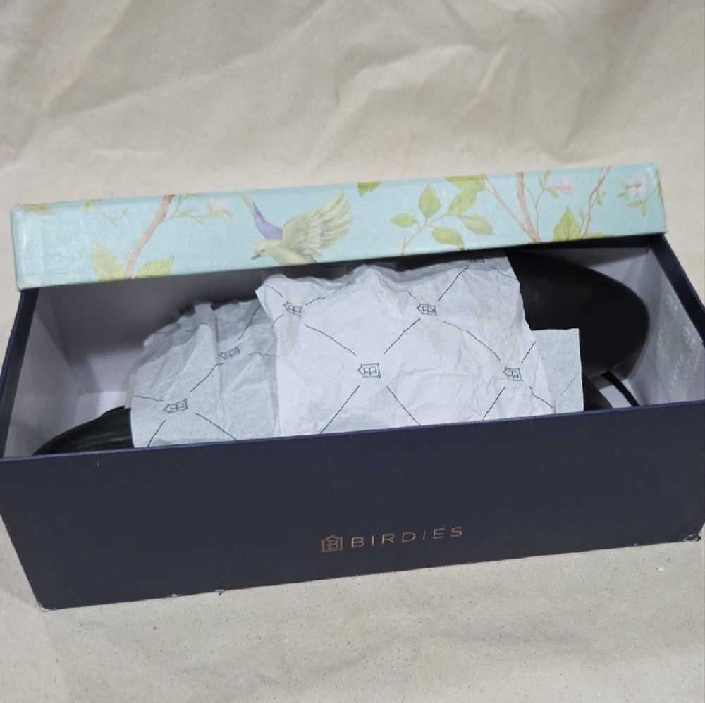 NIB BIRDIES BLACK LEATHER STARLING LOAFER 7.5 - Picture 10 of 10
